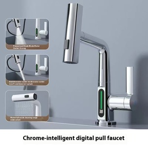 Tutto-rame multifunzionale moderno mobile bagno Display digitale per uso domestico <span class=keywords><strong>rubinetto</strong></span> per acqua calda fredda tamburo in ottone materiale - Product Image 5
