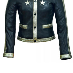 Veste en cuir pour femmes d'aspect élégant de couleur personnalisée pour tenue décontractée Veste en cuir à manches longues pour femmes de qualité supérieure - Product Image 4