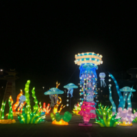 Animal méduse grand chinois année nem lanternes en papier festival extérieur étanche lanterne décorative