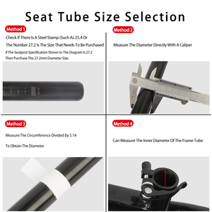 <span class=keywords><strong>Tige</strong></span> <span class=keywords><strong>de</strong></span> <span class=keywords><strong>Selle</strong></span> Durable Premium Multi-Tailles Universelle Étendue 27.2 pour VTT et Vélo Pliant - Product Image 6