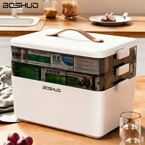 Boîte de rangement portable pour médicaments, grande capacité, anti-poussière, organiseur de premiers secours, trousse médicale domestique – Offre Spéciale - Product Image 2