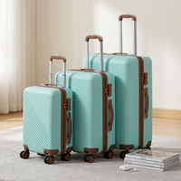 Maßgefertigtes 3-teiliges ABS Luxus-Spinner-Reisekofferset 18/22/26 Zoll Wasserdicht mit Weichem Griff Polyester-Futter Unisex