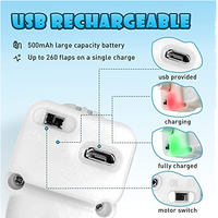 Jouet pour chat électrique, jouet en peluche réaliste pour animaux de compagnie, jouet interactif pour chat, rechargeable, oiseau qui bat des ailes, moineau