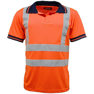 100% cotton tùy chỉnh Hi VIS làm việc Áo sơ mi cho nam giới khả năng hiển thị cao an toàn phản chiếu T-shirt với biểu tượng tùy chỉnh - Product Image 2