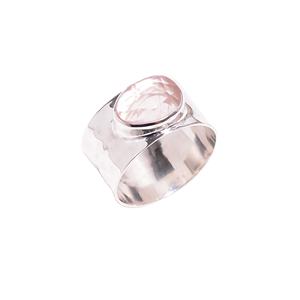 Anillo de cuarzo rosa para mujer, joyería personalizada de Plata de Ley 925, venta al por mayor, proveedores de anillos de plata fina - Product Image 1