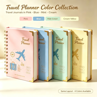 Carnet de voyage en spirale personnalisé pour la planification d'itinéraires et de budgets – Vente en gros