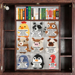 Muñeco de Ganchillo Inspirador Hecho a Mano, <span class=keywords><strong>Mapache</strong></span> Positivo, Regalo Animal, 120 Estilos, Patata Positiva, Muñeco Tejido Inspirador, Otras Manualidades - Product Image 2