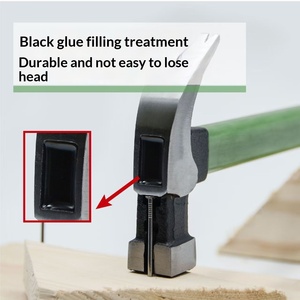 Industrial grade jade handle high carbon steel carpentry special claw horn hammer strong magnetic <b>nail</b> with aluminum sleeve <b>nail</b> - Product Image 2