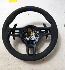 <span class=keywords><strong>Volante</strong></span> de <span class=keywords><strong>Coche</strong></span> Hecho de Alcántara con Diseño GT y Acabado Ennegrecido, Actualización del Modelo Antiguo para 718 Carrera Boxster 911 - Product Image 2