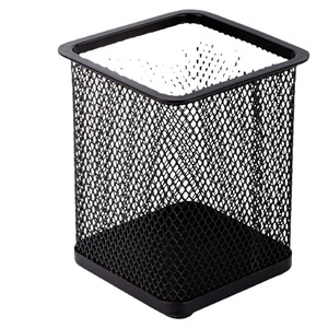 Portalápices Cuadrado Deli, Organizador de Escritorio de Metal con Malla Negra, Caja de Almacenamiento para Oficina - Product Image 5