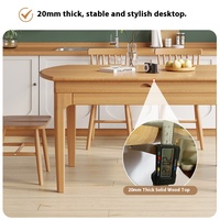 Table à manger en bois massif, écologique et durable, moderne et simple, ensemble de chaises télescopiques de petite taille pour la maison, table ronde variable