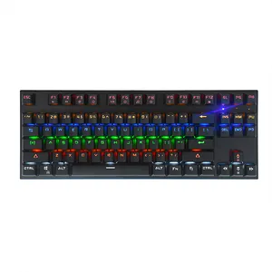 Clavier de jeu mécanique à 87 touches, pas cher, OEM, USB, Midi, filaire, rvb, LED, pour Gamer, ordinateur de bureau, PC