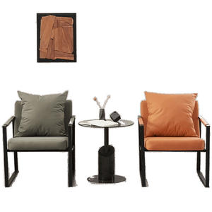 Sillón Individual de Estilo Nórdico con Estructura de Hierro Forjado y Relleno de Espuma para Sala de Estar - Product Image 5