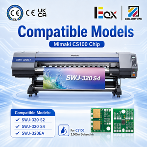Chip de Impresora CS100 Compatible con Mimaki SWJ 320 S2, SWJ 320 S4, SWJ 320EA, Suministros de Impresión con Tinta Solvente de 2000 ml, Suministro de Tinta Estable - Product Image 3