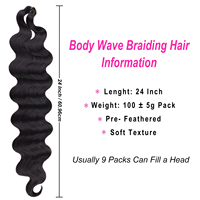 Paquete De Pelo Sintetico Tissage Blonde Extensions de Cheveux Tressés 26 Pouces Body Wave Crochet Synthétique