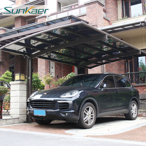 Abri de voiture moderne en polycarbonate à haute transparence, écologique, à <span class=keywords><strong>pente</strong></span> unique, avec toit pare-soleil - Product Image 1