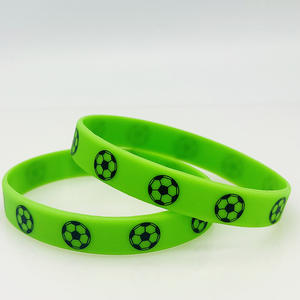 2026 אישית עיצוב מותאם אישית כדורגל צמיד סיליקון משי מסך הדפסה גומי ספורט סיליקון wristband - Product Image 2