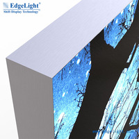 Boîte lumineuse publicitaire rectangulaire murale en alliage d'aluminium LED ultra-mince double face, modèle de plafond en toile à film souple