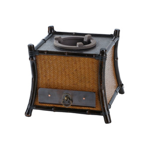 Bamboo Woven Electric Ceramic <b>Stove</b> Zizhu Dual Purpose Indoor Charcoal Grill Rustic Design Freestanding - Product Image 5
