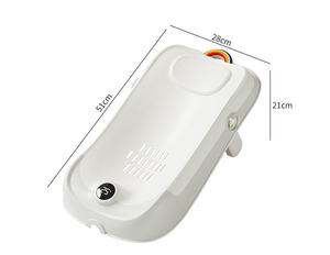 Newbornsw Siège de <span class=keywords><strong>baignoire</strong></span> pour bébé <span class=keywords><strong>Support</strong></span> de <span class=keywords><strong>baignoire</strong></span> <span class=keywords><strong>pliable</strong></span> pour bébés avec thermomètre - Product Image 6
