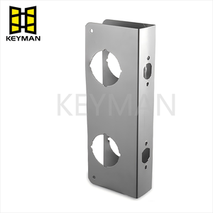 KEYMAN 내구성 스테인레스 스틸 도어 커버 플레이트 광택 마감 홈 가드 화재 등급 도어 디펜더 강화 플레이트 - Product Image 3