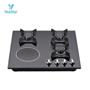 Cuisinière à gaz et électrique encastrable de haute qualité, plaque de cuisson en verre trempé à 4 brûleurs, cuisinière encastrable pour cuisine - Product Image 4