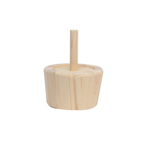 Juego de <span class=keywords><strong>Mortero</strong></span> y Maja de Madera Natural, Molinillo de Especias, Triturador de Ajo y Hierbas, Utensilio de Cocina, Venta al por Mayor Directo de Fábrica - Product Image 2