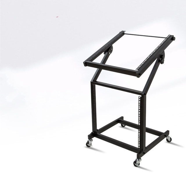 Multifunctional DJ Mixer Stand Amplifier Stand Effect Processor Mixing Console Rack With Swivel Casters Lockable Wheels