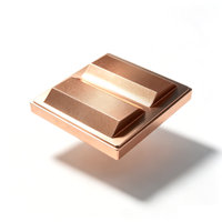 Dissipateur thermique à ailettes rainurées en cuivre et aluminium sur mesure, haute densité, pour module d'alimentation de puce IA, refroidissement IGBT, OEM