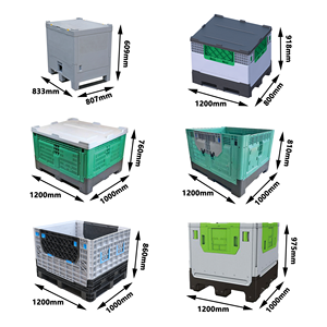 QS kotak palet lipat tugas berat 1 Ton beban dinamis <span class=keywords><strong>4</strong></span> Ton wadah dapat ditumpuk beban statis - Product Image 2