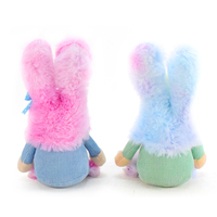 Kerajinan kain kurcaci tanpa wajah 6 inci hadiah kelinci boneka mewah dekorasi GNOME Paskah warna-warni musim semi dengan telinga kelinci