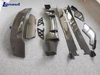 Design tendance style DMC en fibre de carbone : Lame avant, diffuseur arrière, jupes latérales et spoiler pour mise à niveau Lamborghini LP580 LP610 EVO