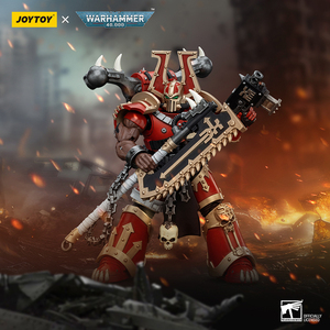Figura de Acción JOYTOY Warhammer 40K World Eaters Khorne Berserkers con Hachas Chaincleaver, Escala 1/18, Modelo Articulado Coleccionable - Product Image 6