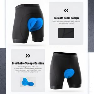 Pantaloncini da <span class=keywords><strong>ciclismo</strong></span> reversibili da uomo e <span class=keywords><strong>donna</strong></span> mezze pantaloni in spugna 3D cuscini per sedili con cerniera taglie forti ad asciugatura rapida - Product Image 2