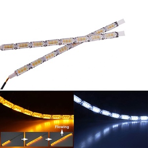 1 paio 12V Flowing DRL LED Daytime Running Light sequenziale flessibile LED Strip DRL indicatore di direzione per luce di guida per auto - Product Image 2