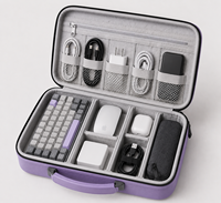 Étui de transport rigide en EVA de luxe vintage personnalisé pour disque dur SSD, HDD, clé USB et accessoires informatiques