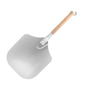 Pala per <span class=keywords><strong>Pizza</strong></span> in Alluminio Quadrata Multifunzionale Moderna Non Smontabile con Manico in Legno, Accessorio per Forno - Product Image 5