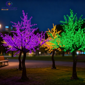 Luminea Albero Leggero: Ciliegio Decorativo a LED, 336 Fiori Luminosi Colorati, 180 cm, IP44 - Illuminazione per Giardino All'Aperto