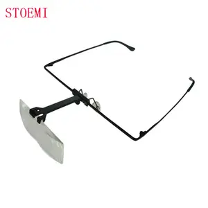 STOEMI 8535 2.5X Head Set Magnifying Glass Glasses Type Magnifier Binocular Loupe Low Vision Aids Wear Magnifying Glass