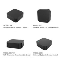 Télécommande universelle infrarouge WiFi Tuya pour téléviseur et climatiseur, avec apprentissage des codes et contrôle par application smartphone.