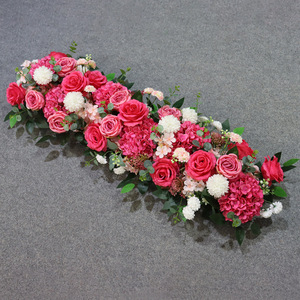 Wedding Artificial Flower <strong>Runner</strong> Wedding <strong>Table</strong> Flower Aisle <strong>Runner</strong> Fake Flower <strong>Table</strong> <strong>Runner</strong> for Event Decoration