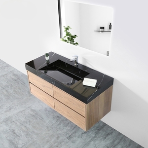 Chúng tôi bán chạy nhất thiết kế hiện đại phòng tắm Vanity lưu vực Đá Nhân Tạo Treo Tường bồn rửa bề mặt rắn nhà vệ sinh Vanity - Product Image 2