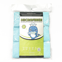 Lot de 3 torchons de cuisine en microfibre gaufrée personnalisables pour adultes, sans peluches, absorbants, écologiques et à séchage rapide