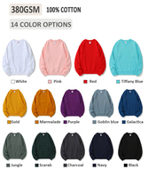 Sweat-shirt à col rond 100 % coton pour homme, manches longues, design automne-hiver, broderie, tissu tricoté doublé, coupe ample