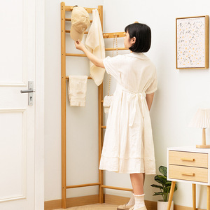 Corner coat <b>rack</b>, wall-mounted storage, simple <b>clothes</b> <b>rack</b>, floor-standing, for home, rental, bedroom, minimalist shelf. - Product Image 2