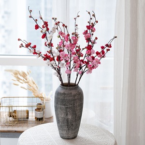 Rama de Flor de Ciruelo Artificial CallaFloral, Color Rojo Rosa, Tallo Único, Decoración para Bodas y Hogar, Hecho en China - Product Image 1