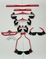 Ensemble d'accessoires de fitness : Poignée intégrée à traction dorsale, Barre de tirage pour poulie haute et basse, Poignée Mag Grip