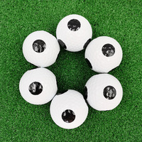 Balles de golf à points noirs pour simulateur de golf, balles d'entraînement spécifiques avec marques de points