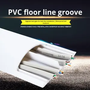 मुफ्त शिपिंग कारखाने प्रत्यक्ष बिक्री नंबर 3-12 <span class=keywords><strong>pvc</strong></span> फर्श ग्रोव घुमावदार ग्रोव होम सजावट केबल ट्रे चिपकने वाला - Product Image 3