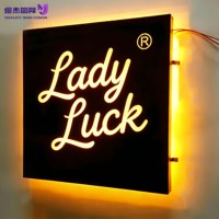 Lettres en acier inoxydable rétroéclairées par LED personnalisées de luxe, enseigne lumineuse Halo Lit, enseigne murale personnalisée avec logo de marque pour salon de beauté et de coiffure